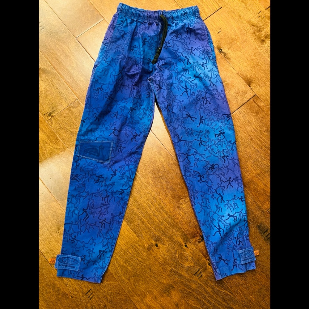 Vintage Zimbabalooba Pants Adult Size XS Dancing People All Over Print Hippie